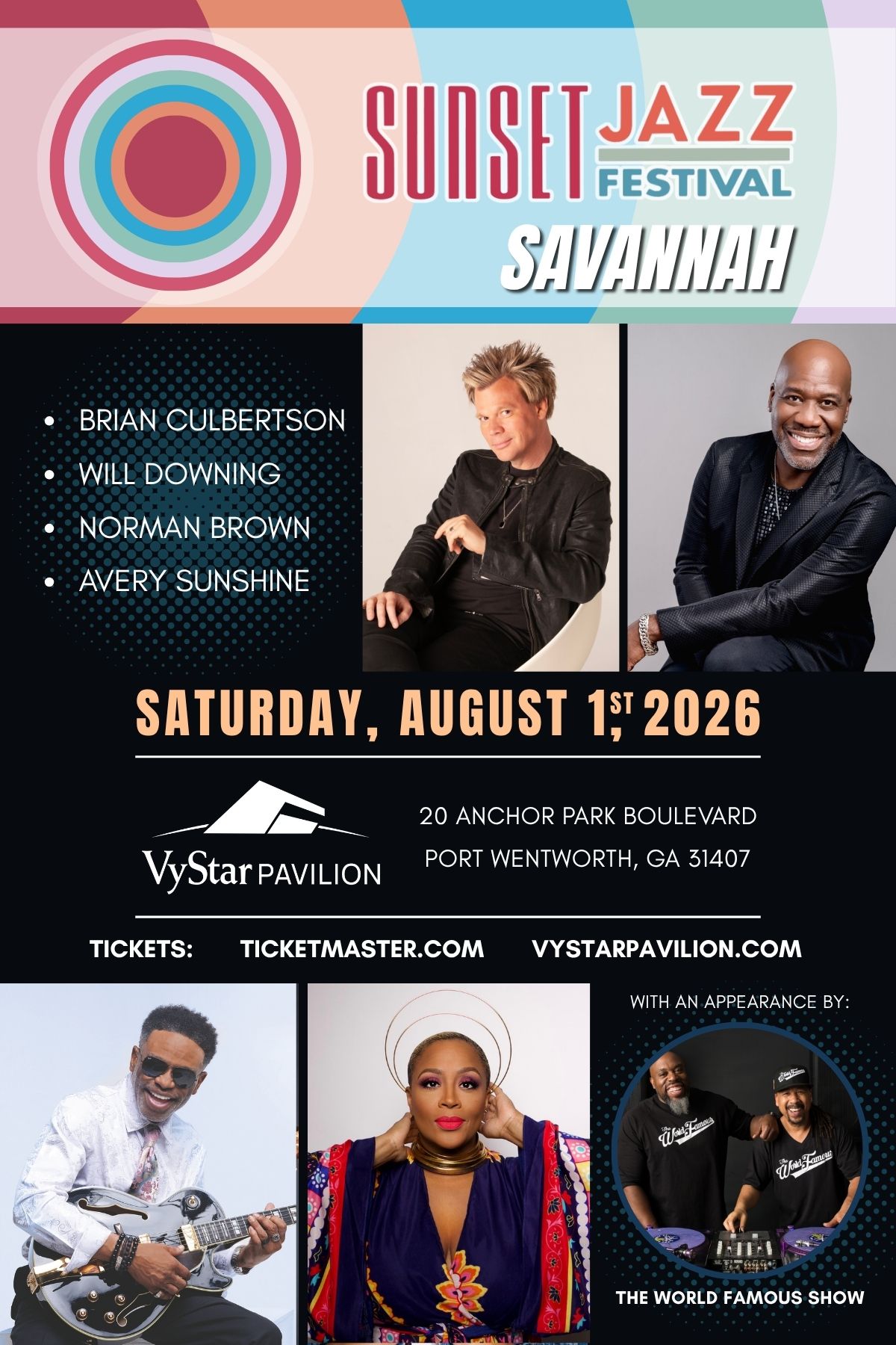 SUNSET JAZZ FESTIVAL – Saturday, August 1, 2026