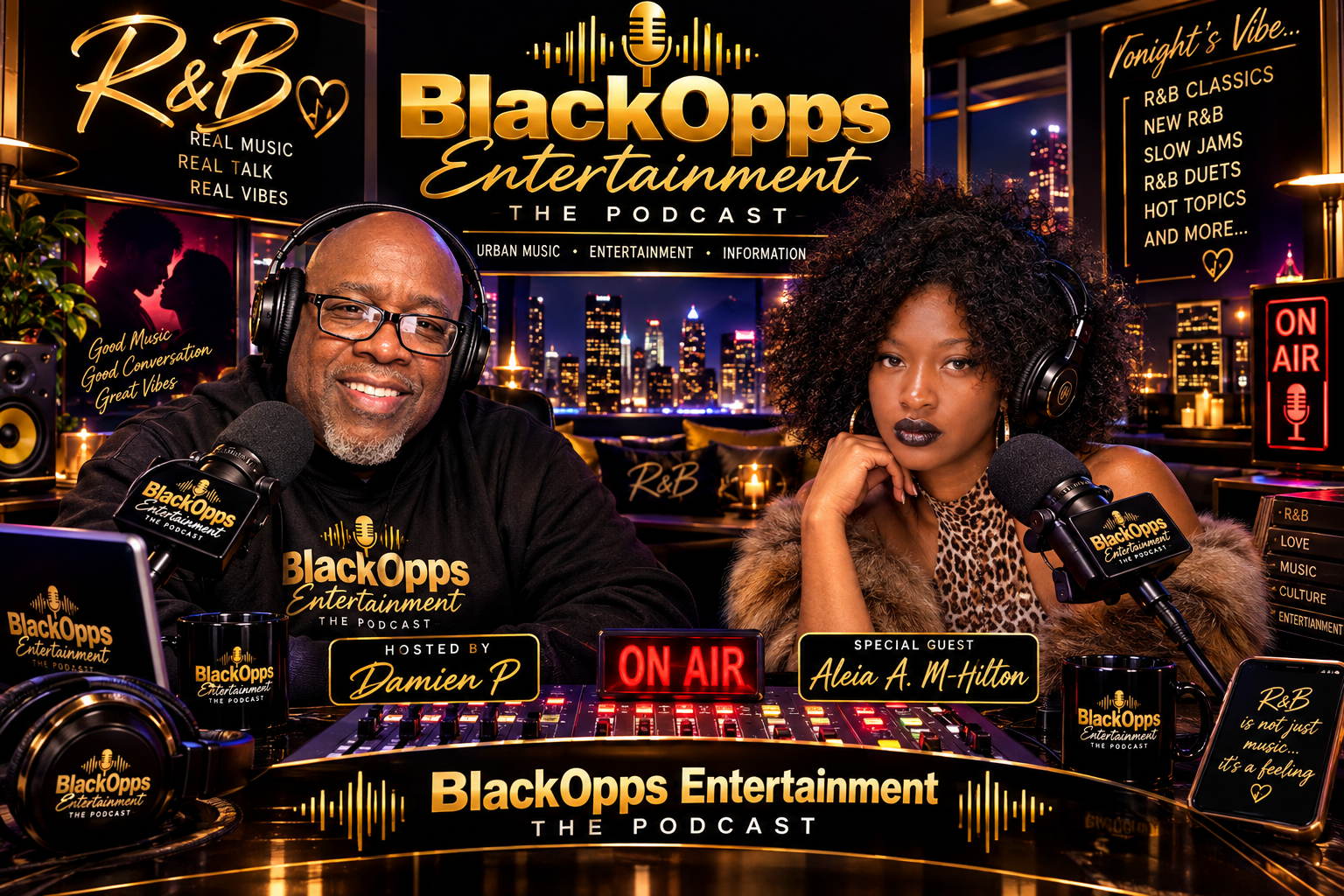 BlackOpps Entertainment – The Podcast  Tuesday, October 6, 2026: Hosted by Damien P. |  Special Guest: Aleia A. M-Hilton