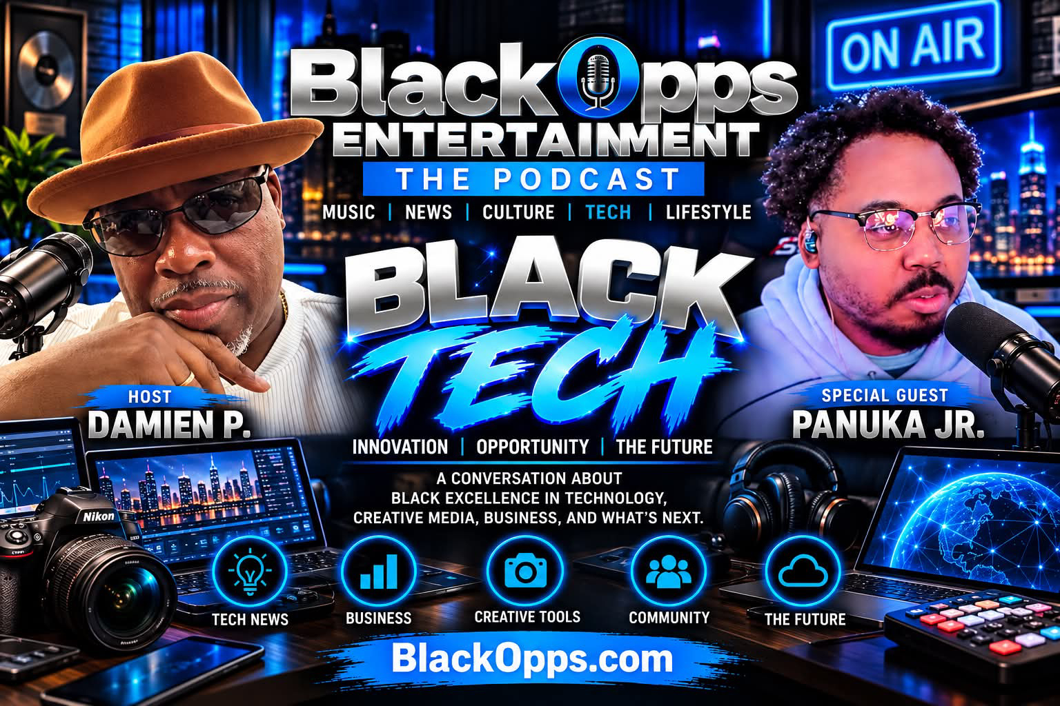 Welcome to BlackOpps Entertainment – The Podcast, where music, culture, technology come together.